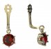 BeKid Gold earrings components I5 - Metal: Yellow gold 585, Stone: Red cubic zircon