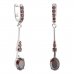 BG earring oval 478-B93 - Metal: Silver 925 - rhodium, Stone: Garnet