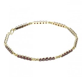BG náramek 204 Stříbro 925 - pozlacené Granát