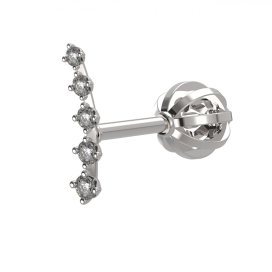 BG zlaté náušnice 1404 Bílé zlato - 585