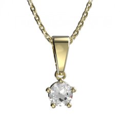 BG zlatý přívěšek 874 Žluté zlato - 585 Diamant