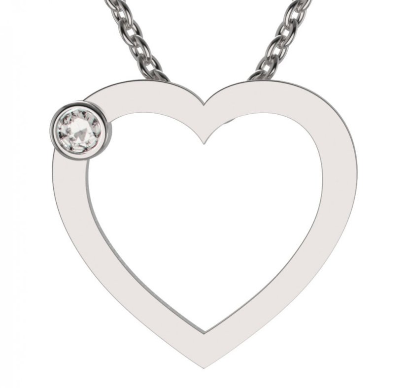 BeKid dětský přívěšek 1553 Bílé zlato - 585 Diamant