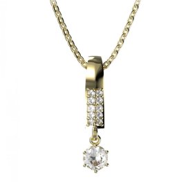 BG zlatý přívěšek 1293 Žluté zlato - 585 Diamant