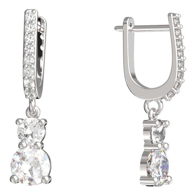 BeKid dětské náušnice 857 Bílé zlato - 585 Diamant