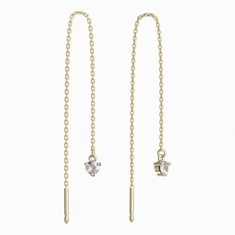 BeKid dětské náušnice 780 Žluté zlato - 585 Diamant