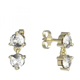 BG zlaté náušnice 788 Žluté zlato - 585 Diamant