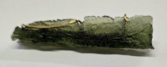 BG brooch with natural stone - moldavite 006