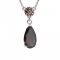 BG náhrdelník vsazený granát  417 - Kov: Stříbro 925 - rhodium, Kámen: Vltavín a granát