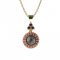 BG pendant pearl 540-87 - Metal: Silver - gold plated 925, Stone: Garnet and pearl