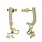 BeKid, Gold kids earrings -1159 - Switching on: Chain 9 cm, Metal: Yellow gold 585, Stone: White cubic zircon
