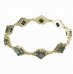BG bracelet 427 - Metal: White gold 585, Stone: Moldavite and cubic zirconium