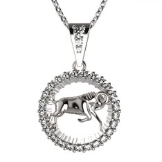 BG zlatý diamantový přívěšek Beran 045 Bílé zlato - 585 Diamant lab-grown