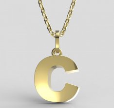 BeKid, Gold kids pendant - letter C