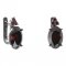 BG náušnice s centrálním oválným kamenem 480-87 - Kov: Stříbro 925 - rhodium, Kámen: Granát