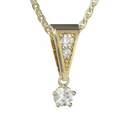 BG zlatý přívěšek 873 Žluté zlato - 585 Diamant