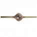 BG brooch 540K - Metal: White gold 585, Stone: Garnet and pearl