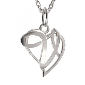 BG zlatý přívěsek písmenko V - 1430 Bílé zlato - 585