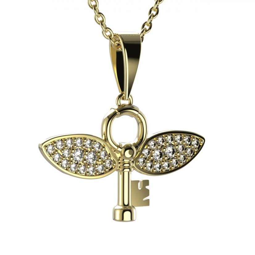 BG zlatý přívěšek HP02 Žluté zlato - 585 Diamant