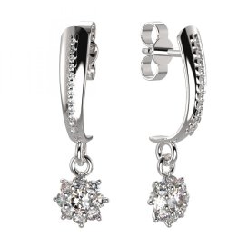 BG zlaté náušnice 886 Bílé zlato - 585 Diamant