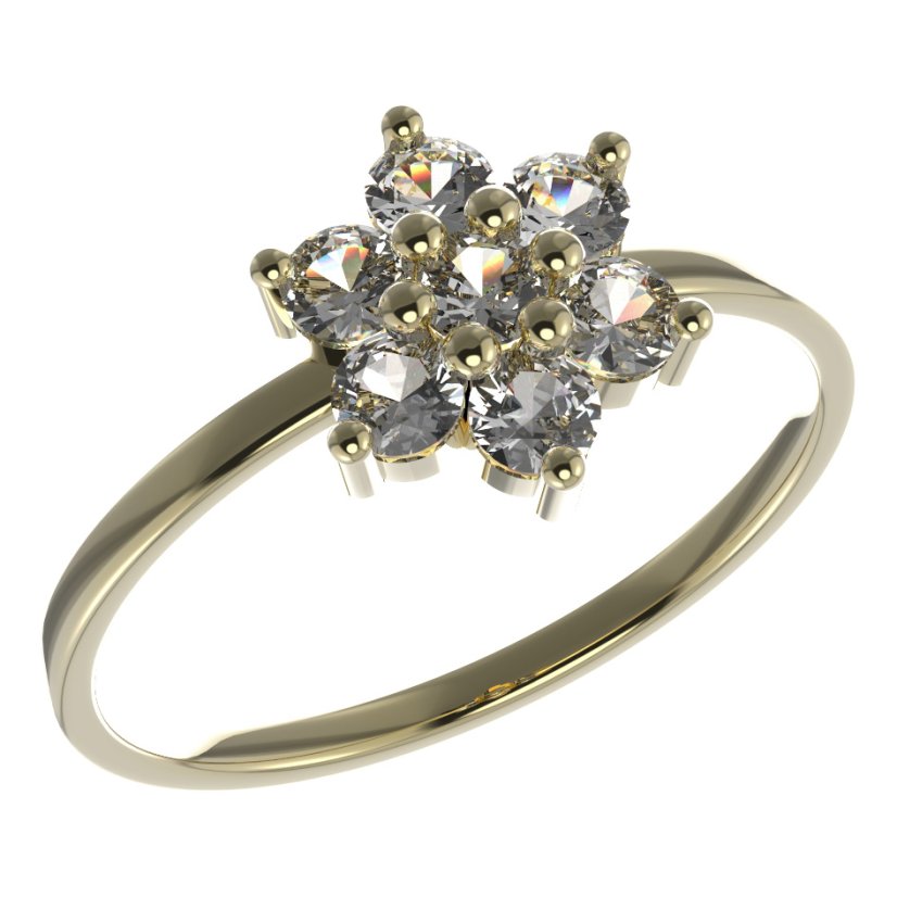 BeKid dětský prsten hvězdička 853 Žluté zlato - 585 Diamant