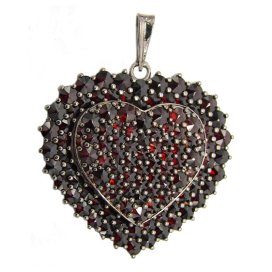 BG přívěs český přírodní granát  360 Stříbro 925 - ruthenium (30-90dní) Granát