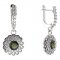 BG circular earring 463-84 - Metal: Silver 925 - ruthenium, Stone: Garnet