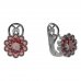 BG  earring 149-R7 circular - Metal: Silver 925 - rhodium, Stone: Garnet