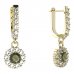 BG circular earring 628-94 - Metal: Yellow gold 585, Stone: Garnet