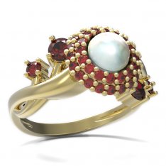 BG prsten s přírodní perlou 540-P