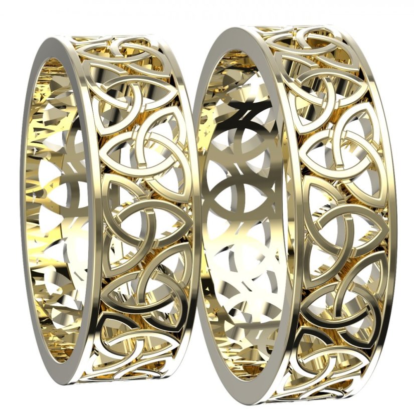 BG zlatý snubní prsten SN03/m Pánský Žluté zlato - 585