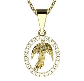 BeKid dětský přívěšek anděl 1177 Žluté zlato - 585 Diamant