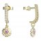 BeKid, Gold kids earrings -841 - Switching on: Brizura 0-3 roky, Metal: Yellow gold 585, Stone: White cubic zircon