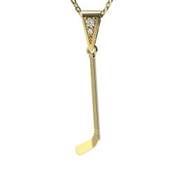 BG zlatý přívěšek Hokejka 1383 Žluté zlato - 585 Diamant