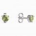 BeKid, Gold kids earrings -782 - Switching on: Puzeta, Metal: White gold 585, Stone: Green cubic zircon