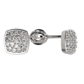 BG zlaté náušnice 1581 Bílé zlato - 585 Diamant