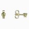 BeKid dětské náušnice 779 - Zapínání: Kruhy 12 mm, Kov: Žluté zlato 585, Kámen: Zelený kubický zirkon