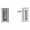 BG earring square -  837 - Metal: Silver 925 - rhodium, Stone: Garnet