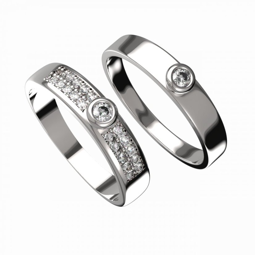 BG zlatý diamantový snubní prsten F/550m Růžové zlato 585 (30-90dní) Diamant lab-grown