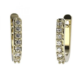BG zlaté náušnice 84 Žluté zlato - 585 Diamant
