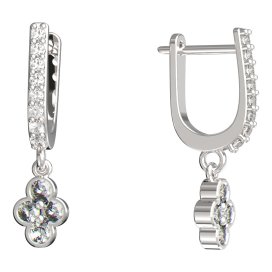 BeKid dětské náušnice 295 Bílé zlato - 585 Diamant