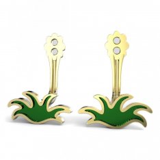 BeKid Gold earrings components - Grass