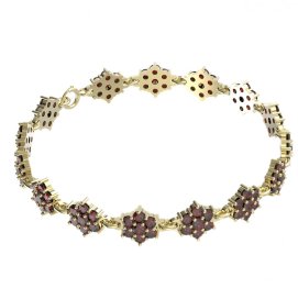 BG náramek 157 Stříbro 925 - pozlacené Granát