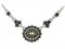 BG necklace with moldavite and garnet 750