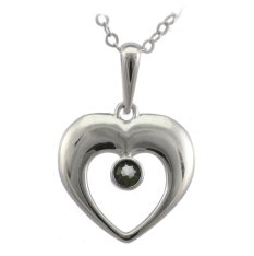 BG přívěs vsazený přírodní granát  610 Stříbro 925 - rhodium Vltavín