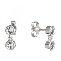 BG zlaté náušnice 790 Bílé zlato - 585 Diamant