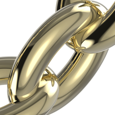 Anker chain 45 cm - Metal: White gold 585