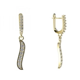 BG zlaté diamantové náušnice 863 Žluté zlato - 585 Diamant lab-grown