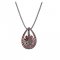 BG pendant oval 498-90 - Metal: Silver 925 - rhodium, Stone: Garnet