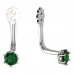 BeKid Gold earrings components 3 - Metal: White gold 585, Stone: Green cubic zircon