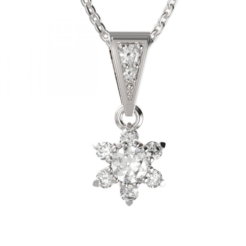 BG zlatý přívěšek  978 Bílé zlato - 585 Diamant